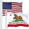 G128 Combo Pack: USA American Flag 3x5 Ft 150D Printed Stars & New California Republic State Flag 3x5 Ft 150D Printed